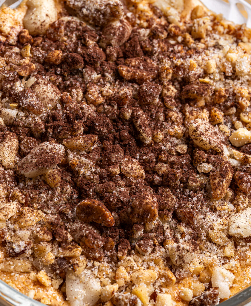 Copa de chocolate y dulce de leche, postre casero de Bodega Solera