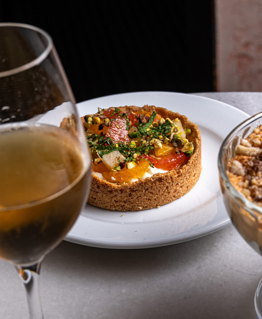 Tartaleta de cítricos, postre casero de Bodega Solera, Barcelona